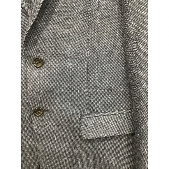 Lauren Ralph Lauren Men's Navy Textured Wool Silk Linen Blazer 38S Sport Coat - Picture 2 of 8